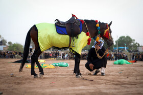 مراسم نمادین خاکسپاری شهدای کربلا - حمیدیه