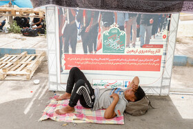 عبور زائران اربعین حسینی از مرز شلمچه