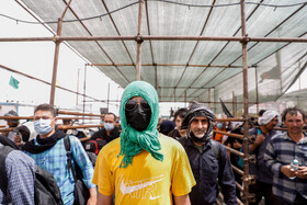 عبور زائران اربعین حسینی از مرز شلمچه