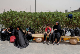 عبور زائران اربعین حسینی از مرز شلمچه