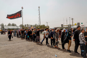 عبور زائران اربعین حسینی از مرز شلمچه