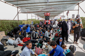 عبور زائران اربعین حسینی از مرز شلمچه