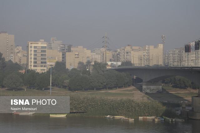 آلودگی هوای اهواز هوای امروز اهواز، "ناسالم"