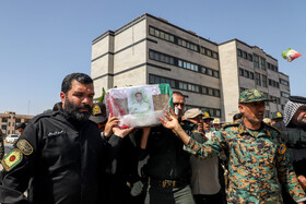 مراسم وداع با پیکر شهید مدافع امنیت در اهواز