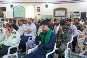 مراسم وداع با پیکر شهید مدافع امنیت در اهواز