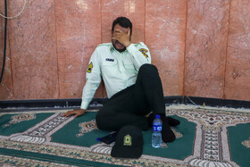 مراسم وداع با پیکر شهید مدافع امنیت در اهواز