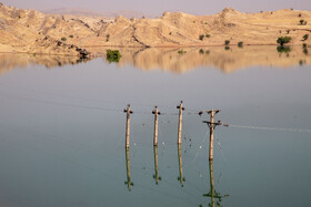 خانه‌های زیر آب حاشیه سد گتوند - روستای تلخاب تاجدین