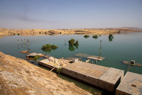 خانه‌های زیر آب حاشیه سد گتوند - روستای تلخاب تاجدین