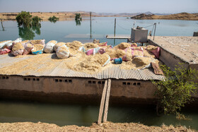 خانه‌های زیر آب حاشیه سد گتوند - روستای تلخاب تاجدین