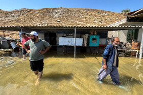 خانه‌های زیر آب حاشیه سد گتوند - روستای تلخاب تاجدین