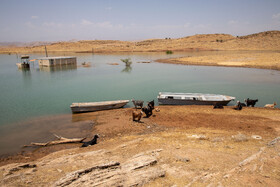 خانه‌های زیر آب حاشیه سد گتوند - روستای تلخاب تاجدین