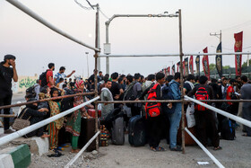 خروج زائران اربعین حسینی از پایانه مرزی چذابه