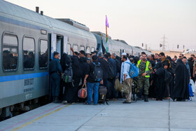 انتقال زائران اربعین حسینی از خرمشهر به شلمچه با قطار