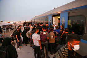 انتقال زائران اربعین حسینی از خرمشهر به شلمچه با قطار