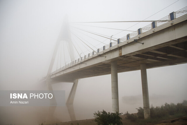 هوای مهآلود اهواز دمای خوزستان کاهش مییابد