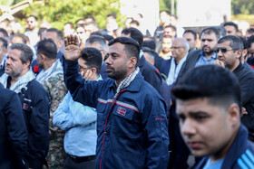 تشییع و خاکسپاری پیکر مطهر شهید گمنام در شرکت فولاد اکسین خوزستان