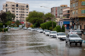 خیابان‌های اهواز پس از باران