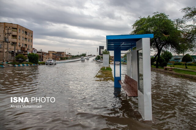 آبگرفتگی در اهواز ورود آب به منازل در برخی محلههای اهواز/ میزان بالای آبگرفتگی در ۴ منطقه