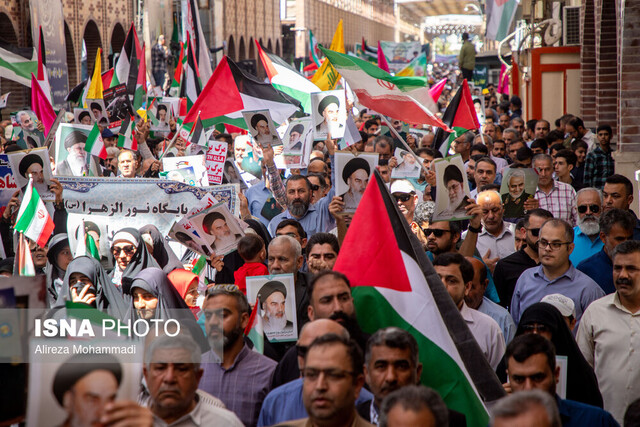 این‌جا خوزستان و بازهم همه آمدند با فریاد «القدس لنا»