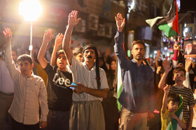 اجتماع مردم اهواز در حمایت از حمله موشکی سپاه به اسرائیل