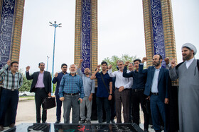 اجتماع دانشگاهیان دانشگاه شهید چمران در حمایت از حمله موشکی سپاه به اسرائیل