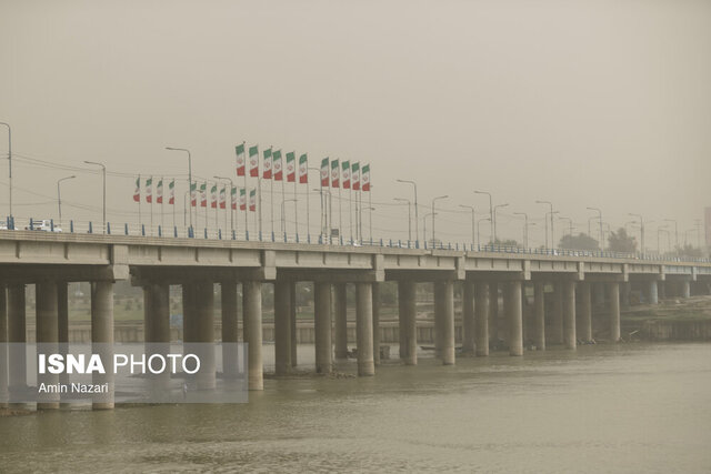 گرد و غبار در اهواز هشدار نارنجی تداوم گرد و خاک در خوزستان