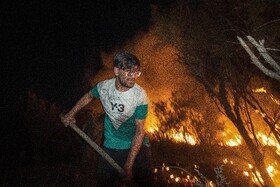 آتش سوزی در پارک ملی کرخه - استان خوزستان