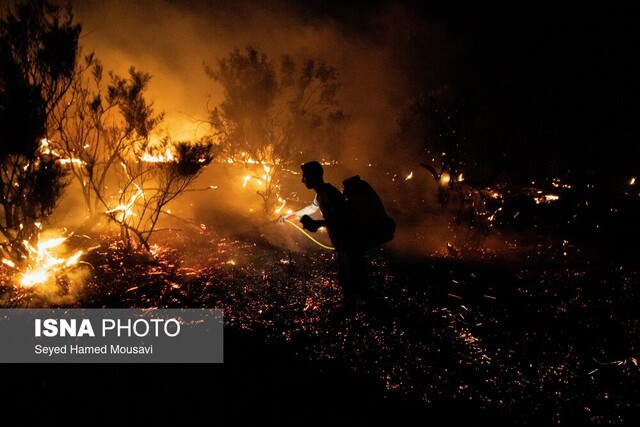 عکس خبر تزئینی است آتشسوزی ارتفاعات نارک گچساران مهار شد