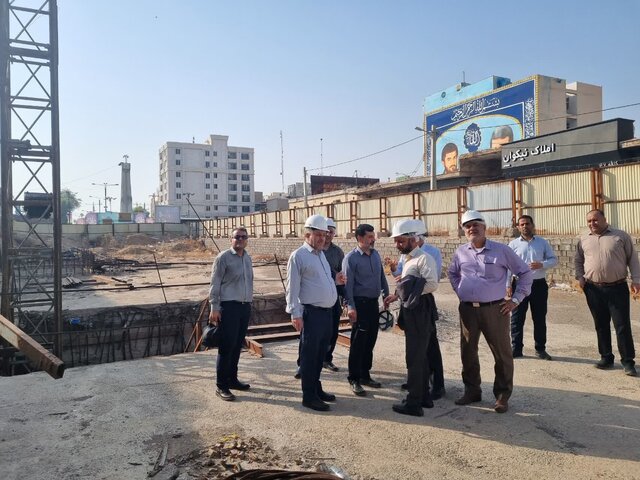 کارگاه پروژه قطار شهری اهواز در ایستگاه میدان راه آهن برآورد ۴۰ هزار میلیارد تومان اعتبار برای خط اول متروی اهواز