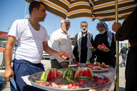 پذیرایی از زائران اربعین حسینی در مرز چذابه 
