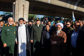 تشییع پیکر شهید گمنام در ورزشگاه تختی اهواز با حضور مسئولین استان خوزستان