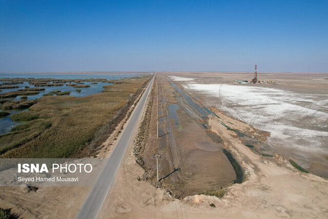 جادهسازی و فعالیت نفتی در تالاب هورالعظیم تشدید وضعیت کانونهای ریزگرد در خوزستان/ هشدار تبدیل عرصههای طبیعی به بیابان