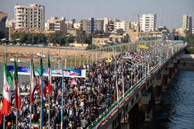 قدردانی نماینده ولی‌فقیه در استان و استاندار خوزستان از مشارکت گسترده مردم در راهپیمایی ۲۲ بهمن