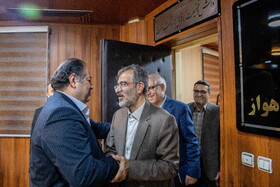 دیدار علی منتظری رئیس جهاد دانشگاهی با حاتم بوستانی رئیس دانشگاه علوم پزشکی جندی شاپور اهواز