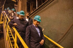 بازدید سید محمد اتابک وزیر صنعت، معدن و تجارت از شرکت فولاد خوزستان