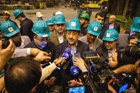 بازدید سید محمد اتابک وزیر صنعت، معدن و تجارت از شرکت فولاد خوزستان