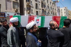 تشییع پیکر هفت شهید تجاوز رژیم صهیونیستی در اهواز