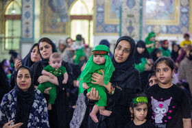 مراسم شیرخوارگان حسینی - حرم علی بن مهزیار اهوازی