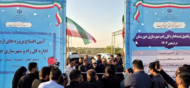 افتتاح ۵ پروژه راهسازی اربعینی در مسیر «طریق‌الحسین» خوزستان