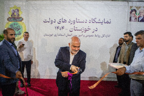 سید محمدرضا موالی‌زاده استاندار خوزستان در افتتاحیه نمایشگاه هفته دولت 