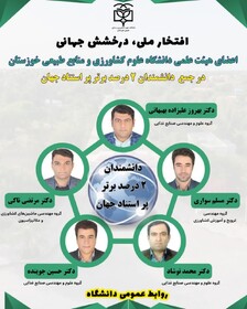 ۵ عضو هیات علمی دانشگاه کشاورزی خوزستان در میان محققان پراستناد