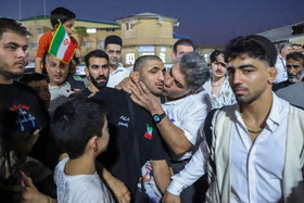 مراسم استقبال از مدال‌آوران خوزستانی تیم ملی کشتی فرنگی ایران در فرودگاه بین المللی شهید سلیمانی اهواز 