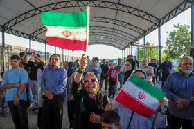 مراسم استقبال از مدال‌آوران خوزستانی تیم ملی کشتی فرنگی ایران در فرودگاه بین المللی شهید سلیمانی اهواز 