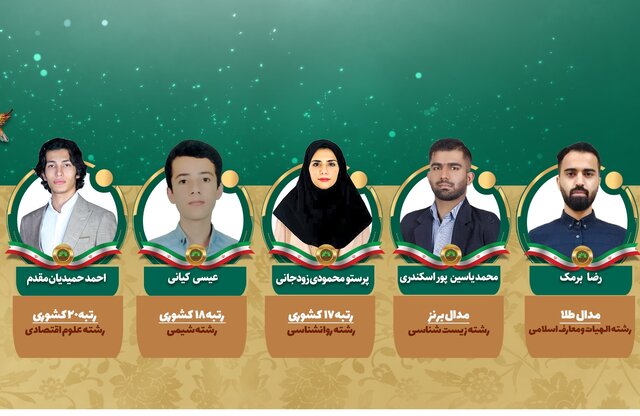 کسب مدال طلا و برنز توسط دانشجویان دانشگاه شهیدچمران در المپیاد کشوری