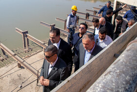 بازدید محمد جعفر قائم پناه معاون اجرایی رئیس جمهور از پل عنافچه در شهرستان باوی