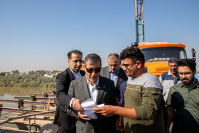 بازدید محمد جعفر قائم پناه معاون اجرایی رئیس جمهور از پل عنافچه در شهرستان باوی