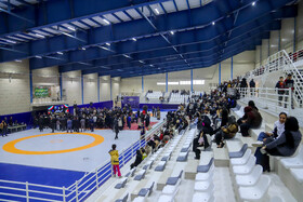 در حاشیه آیین افتتاح خانه کشتی ایذه با حضور احمد دنیا مالی وزیر ورزش و جوانان