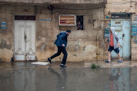 بارش باران و آبگرفتگی معابر در اهواز