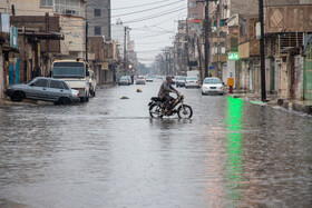 بارش باران و آبگرفتگی معابر در اهواز