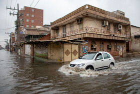 بارش باران و آبگرفتگی معابر در اهواز